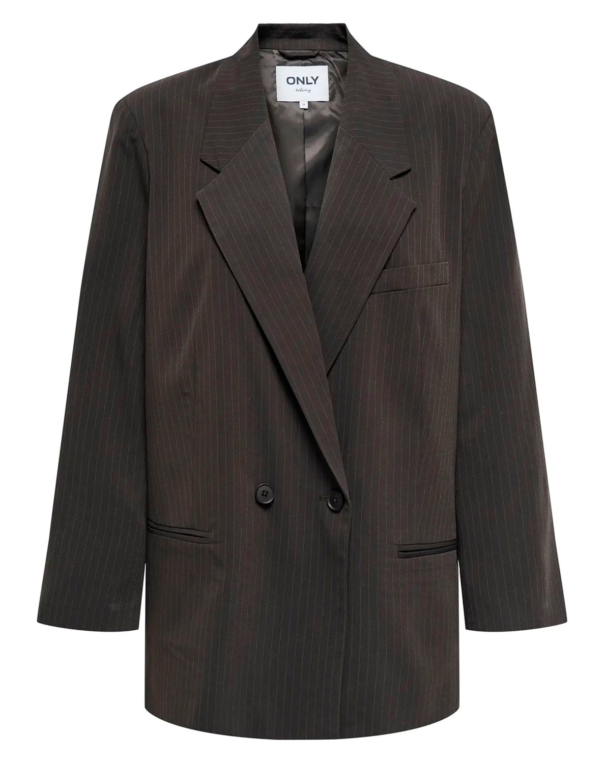 OnlAlden Life Oversized Blazer - Mole W. Pinstripe